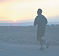 Running on the beach